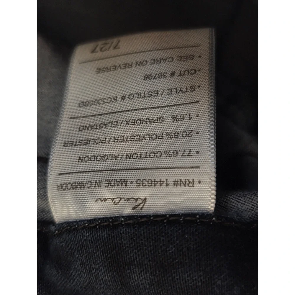 Kancan High Rise Flare Jeans Dark‎ Wash Button Fly Bell Bottom Size 7/27